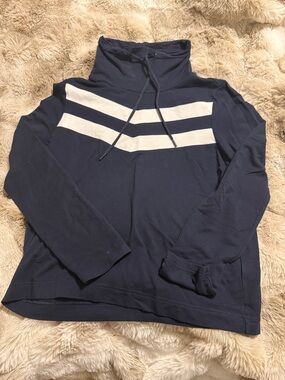 Banana Republic - Navy Baby Terry Pullover Sweatshirt - Medium